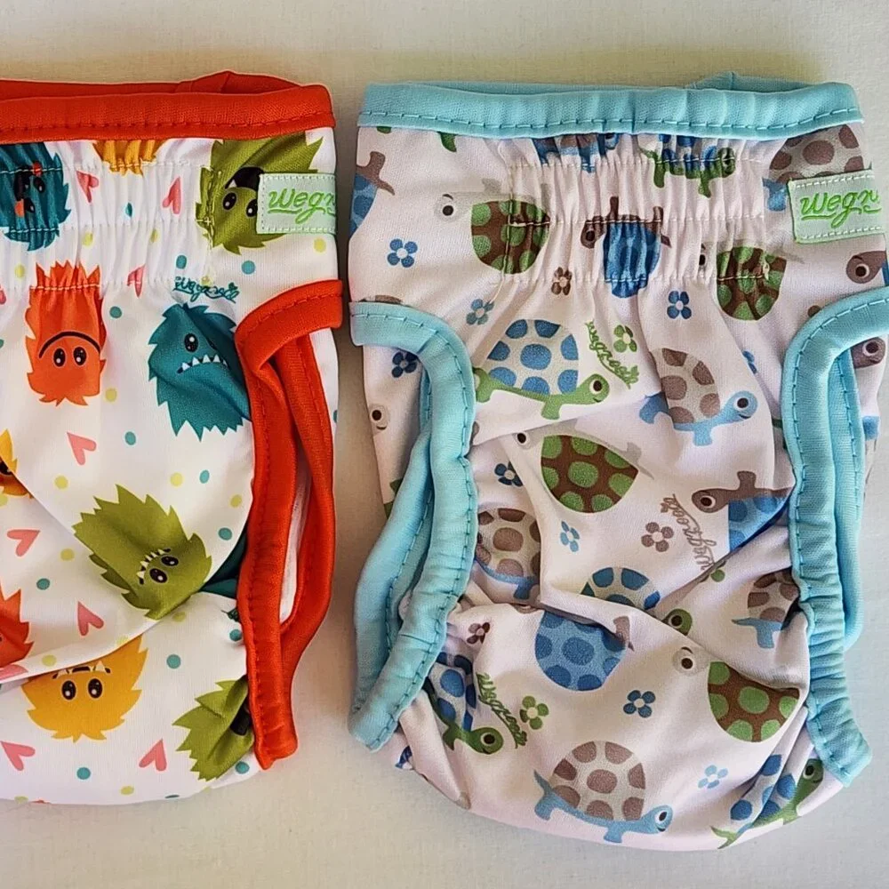 Wegreeco Female Dog Diapers Small (3) Pack Reusable Animal Prints NEW